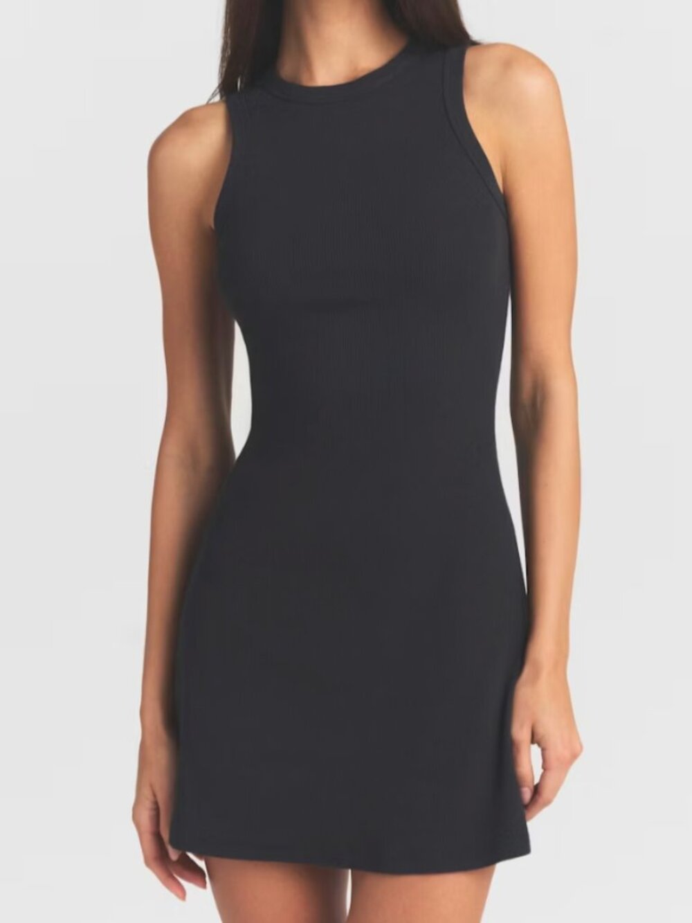 SKIMS Cotton Rib Tank Dress (Soot | S)